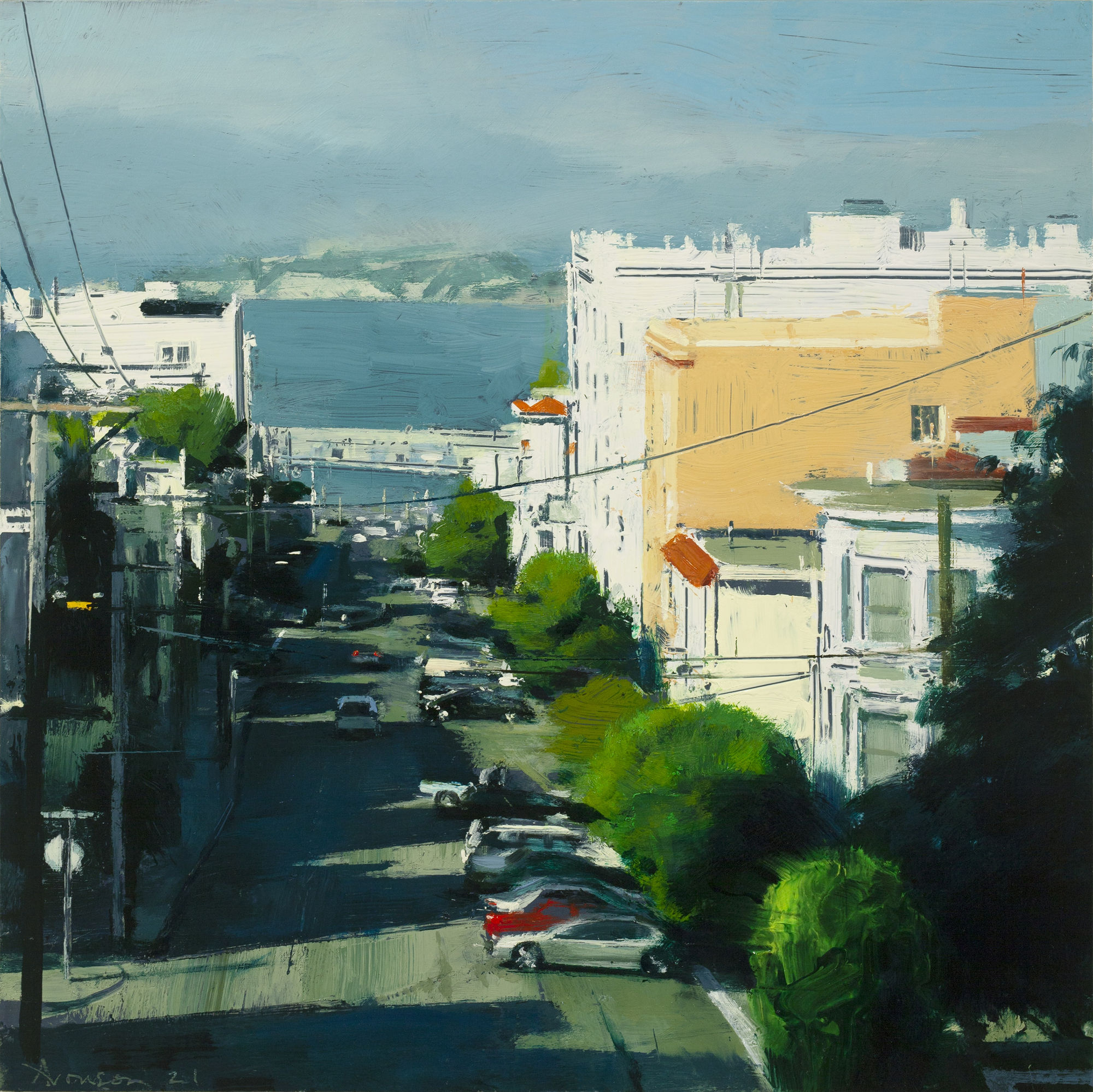 Ben Aronson Late Day, Retreating Fog, 2021 oil on panel 12 x 12 in