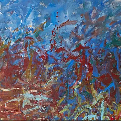 Shara Mays Esther, 2022 acrylic on canvas 60 x 60 in (23.6. x 23.6 cm) signed verso