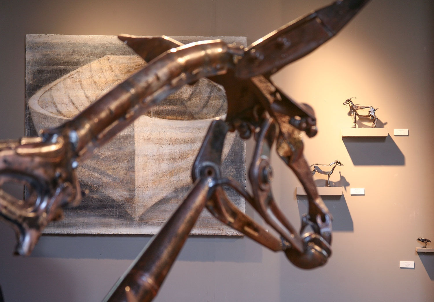 Large sculpture, small sculpture and PETER WHITE's boat 3 AuGUST 2017