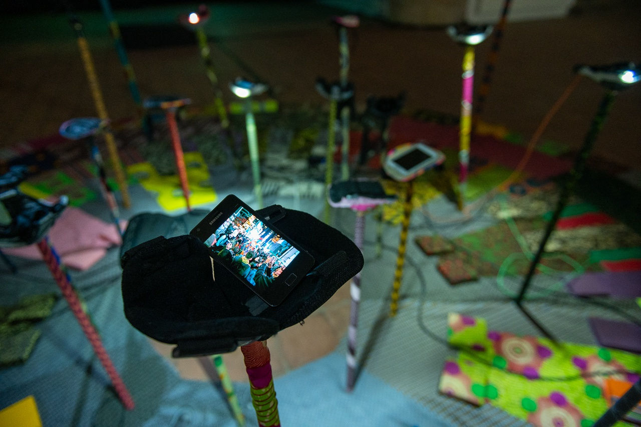 Protektorama (aLifveForm fed and cared for by JP Raether) exhibition view, European Media Art Festiva, Osnabrück, 2021