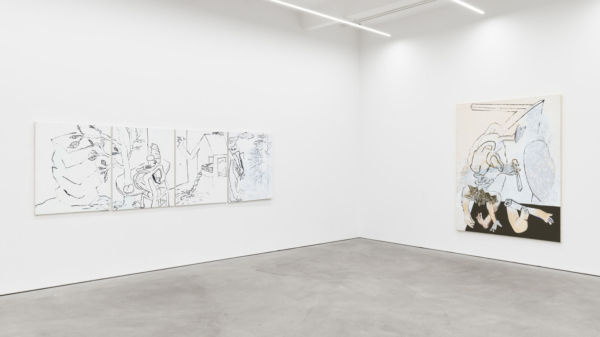 wer bis drei z&auml;hlen kann, kann gerettet werden, exhibition view, Kraupa-Tuskany Zeidler, Berlin, 2022