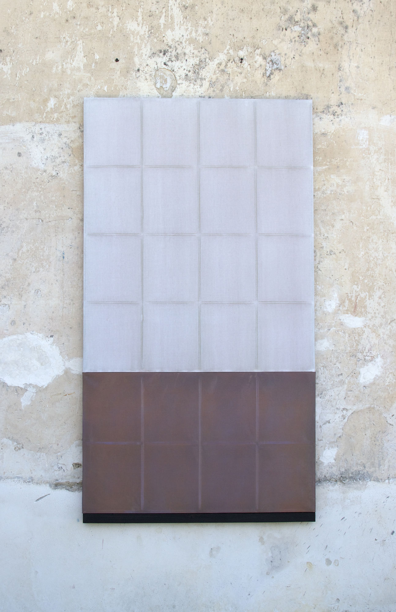 James Hillman Leda and the Swan, 2016 Acrylic and rabbit skin glue on linen with willow/steel subframe 162 x 88 x 6 cm