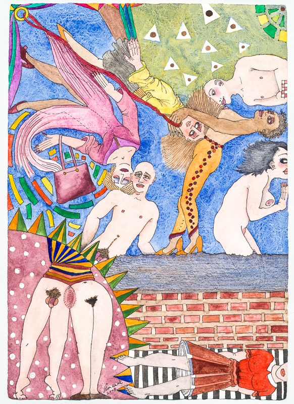 Jim Amaral Entre Comillas Series, 2000-2003 Watercolor and ink on paper