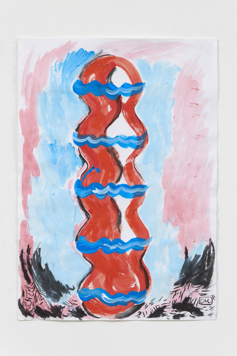 Christabel MacGreevy III, 2018 Charcoal and House Hold Gloss 58 x 46 cm