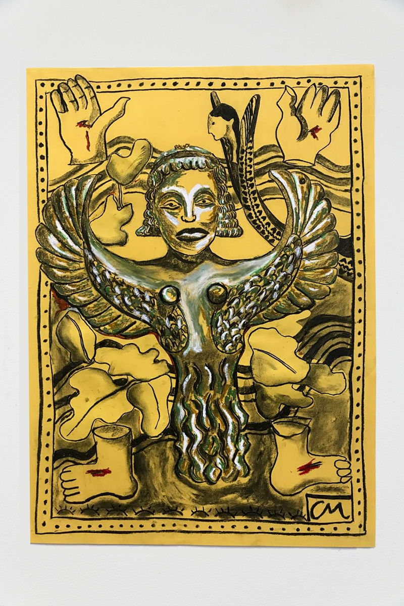 Christabel MacGreevy Millenia of Shared Symbolism , 2018 Charcoal and Oil Pastel 73 x 56 cm (CM 004)