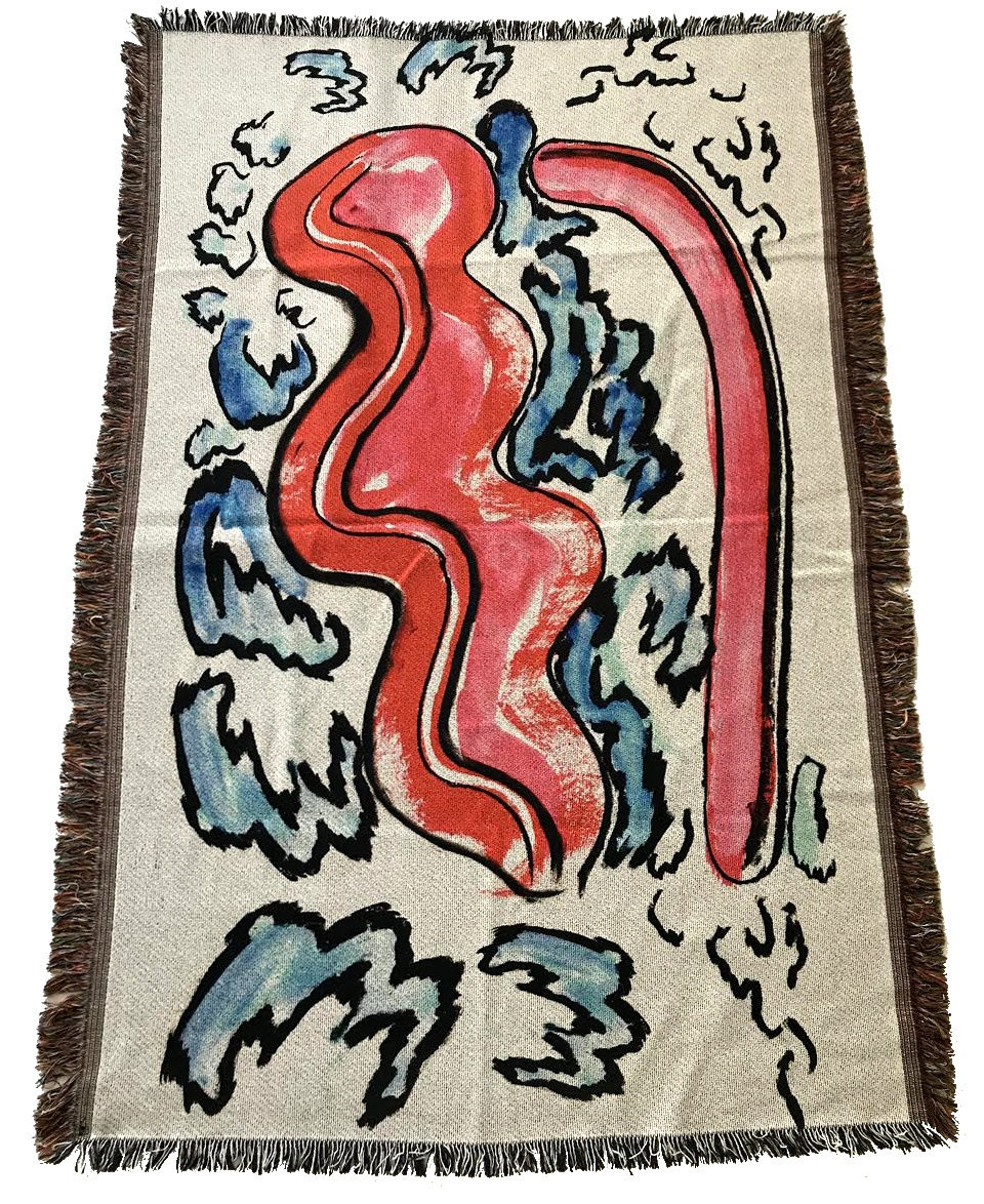 Christabel MacGreevy Pink Wiggle Wall Hanging, 2018 Jaquard Woven Wall Hanging 88 x 135 cm (CM 037)