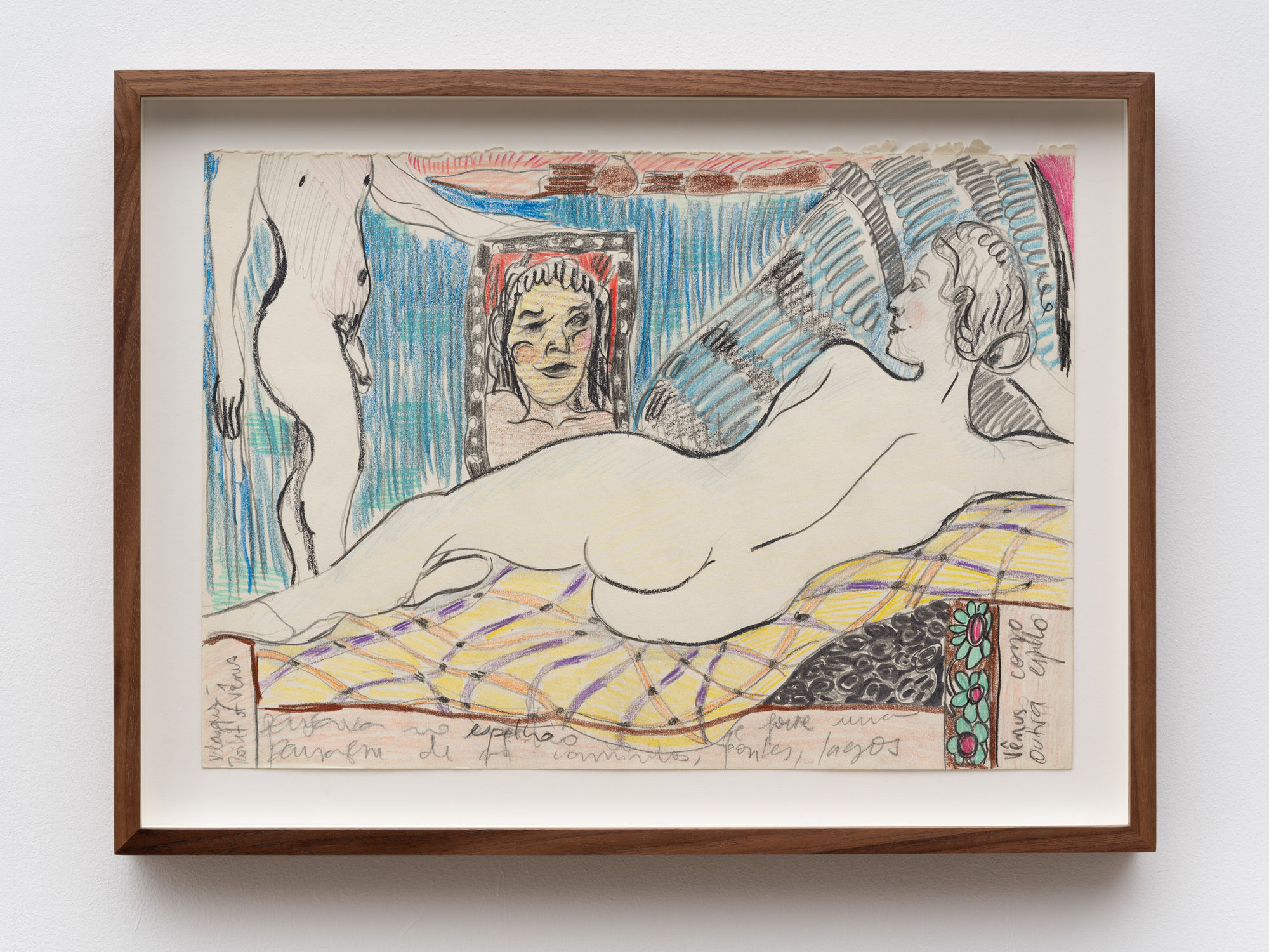 Maya Weishof The different mirror (The Rokeby Venus), 2025 Graphite and coloured pencil on paper