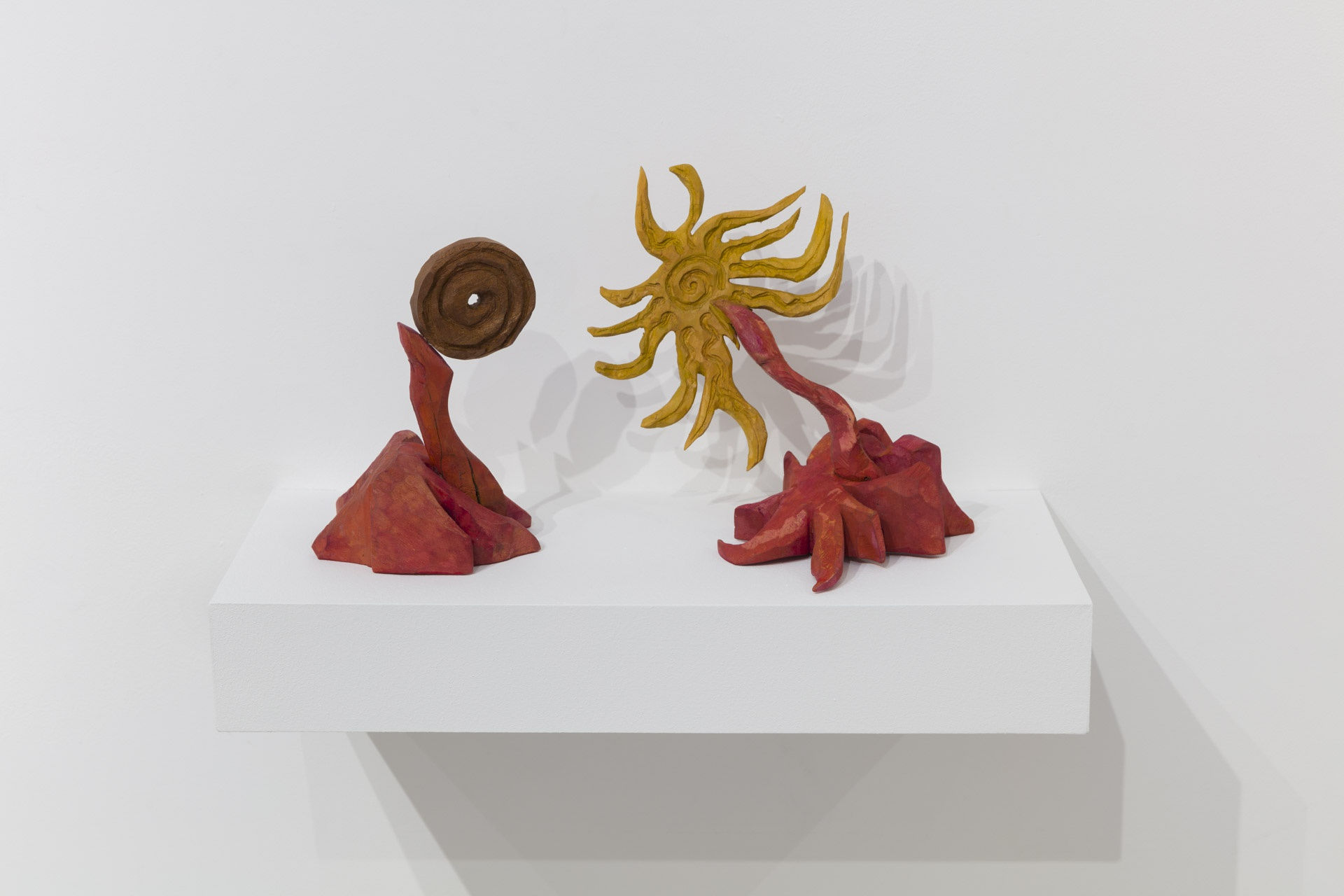 Emma Sheehy ‘An ancient internal oven sitting beneath an icy shell waiting for warmth’, 2023 Hand carved lime wood, walnut, ink, watercolour, pigment, acrylic and bees wax