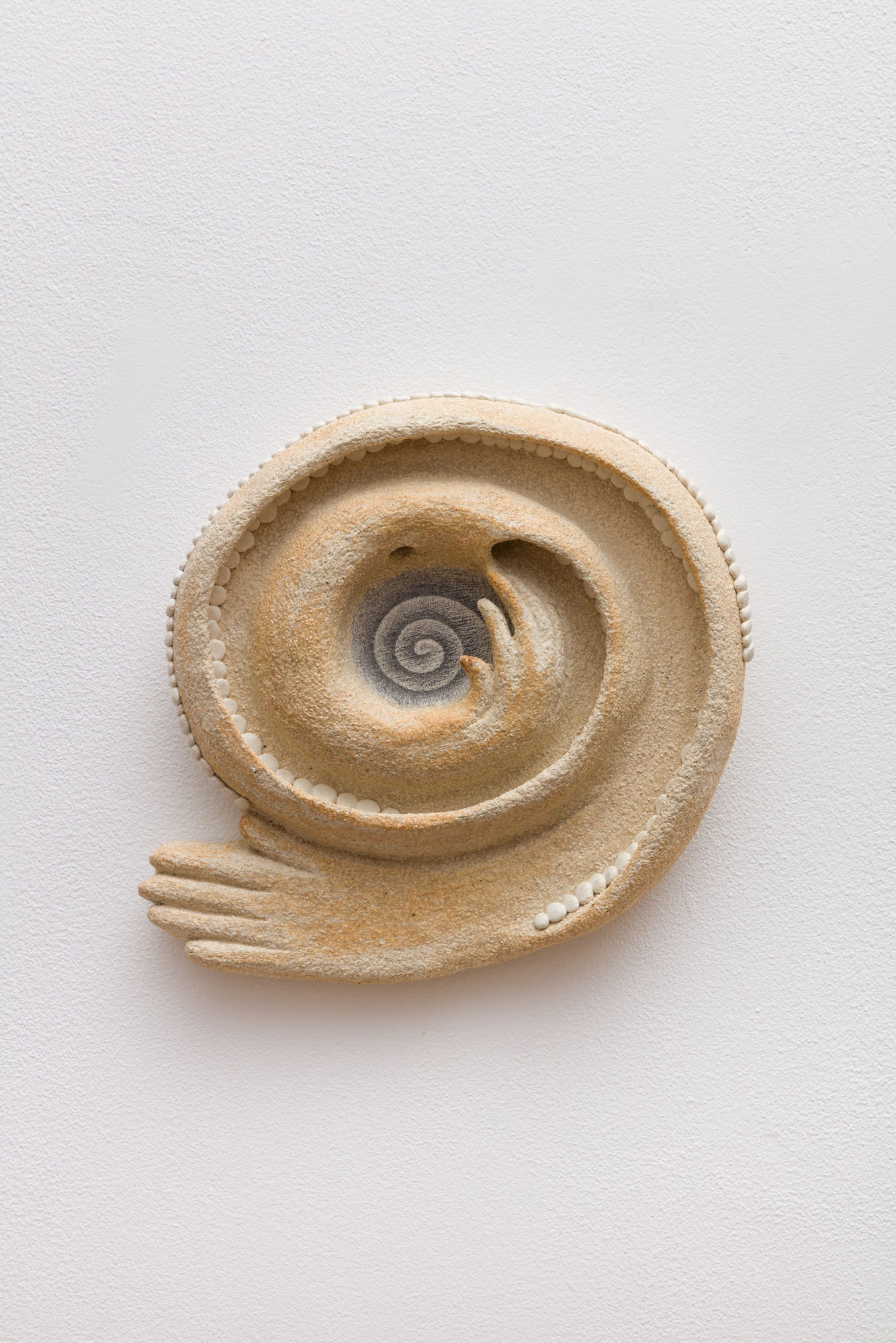 Ayla Tavares sunlight is the gesture of a star, 2024 Graphite and resin on ceramic