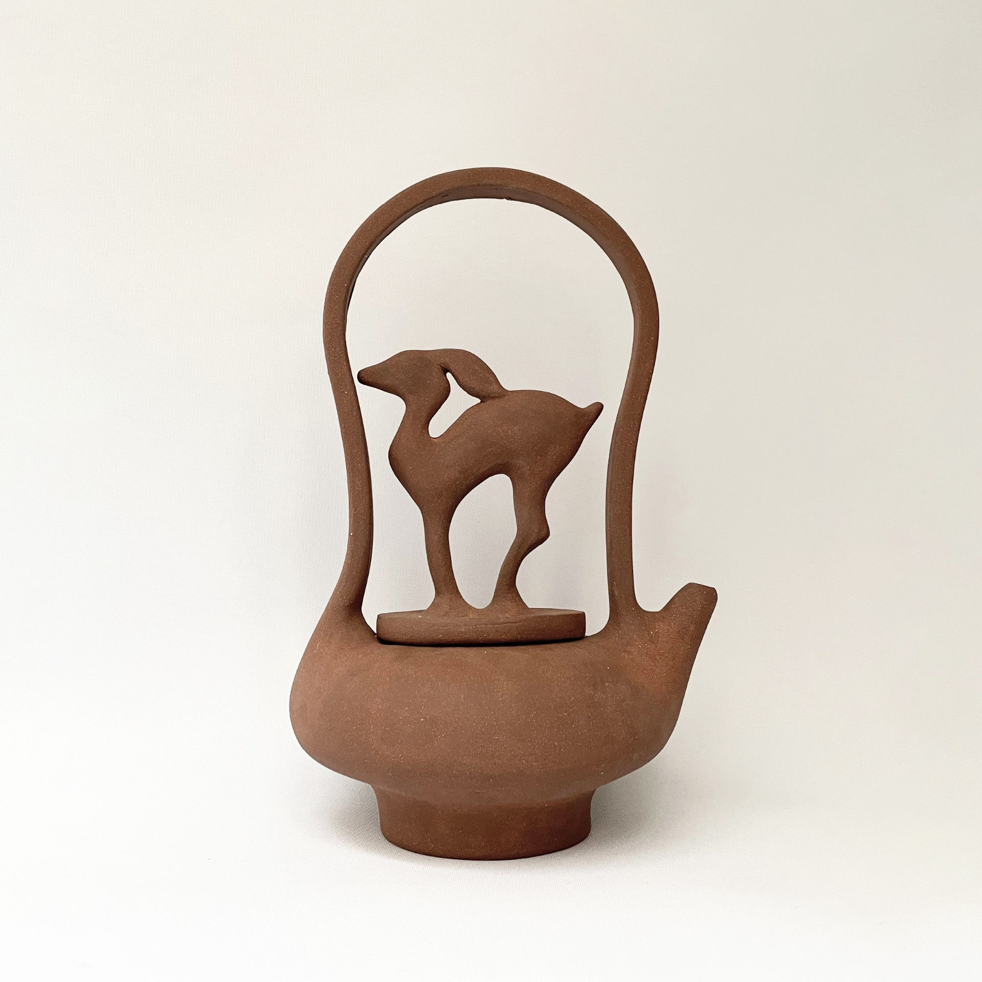 Zoe Grenaudier Il patinait merveilleusement (He skated wonderfully), 2024 Red chamotte stoneware