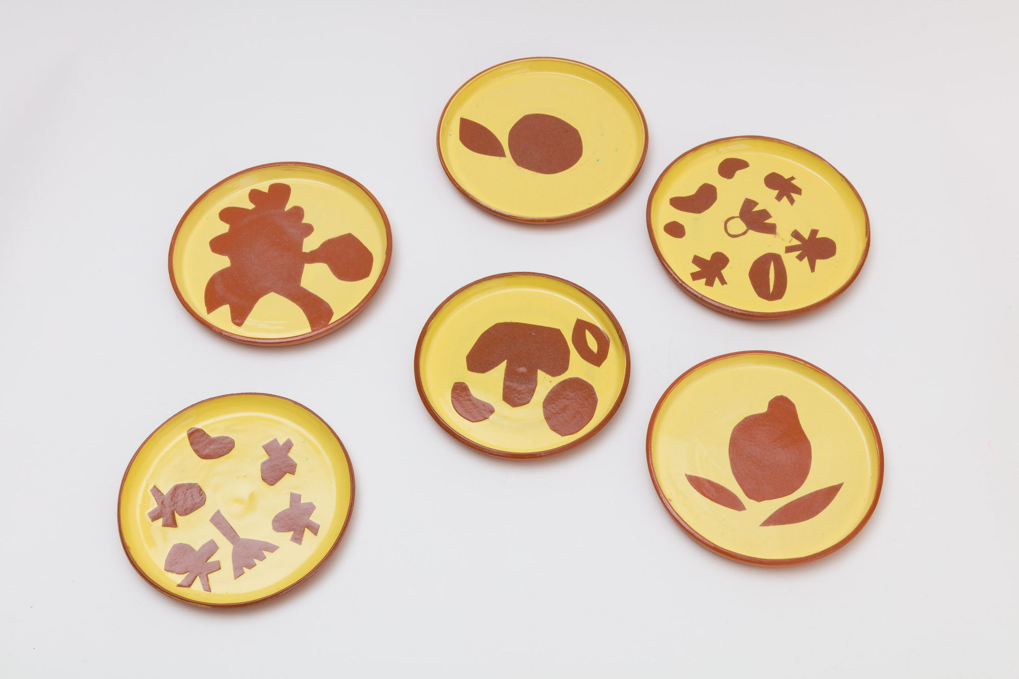 Francesca Anfossi Set of 6 Plates, 2024 Earthenware terracotta