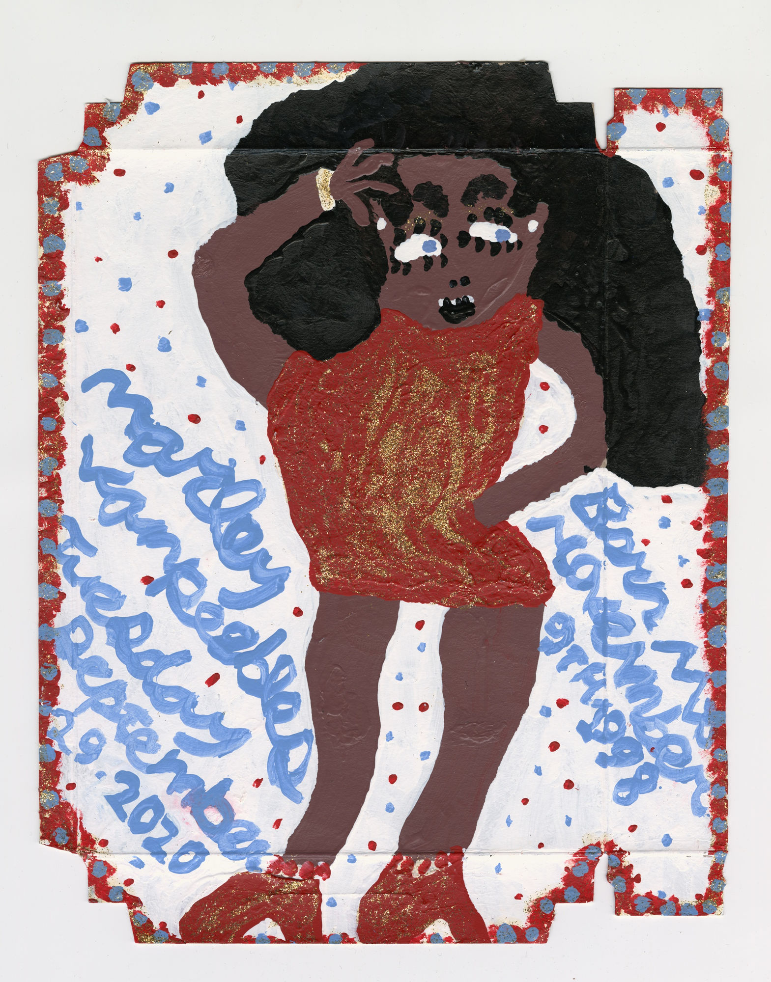 MARLEY VAN PEEBLES Woman In Red Dress And Heels, 2020