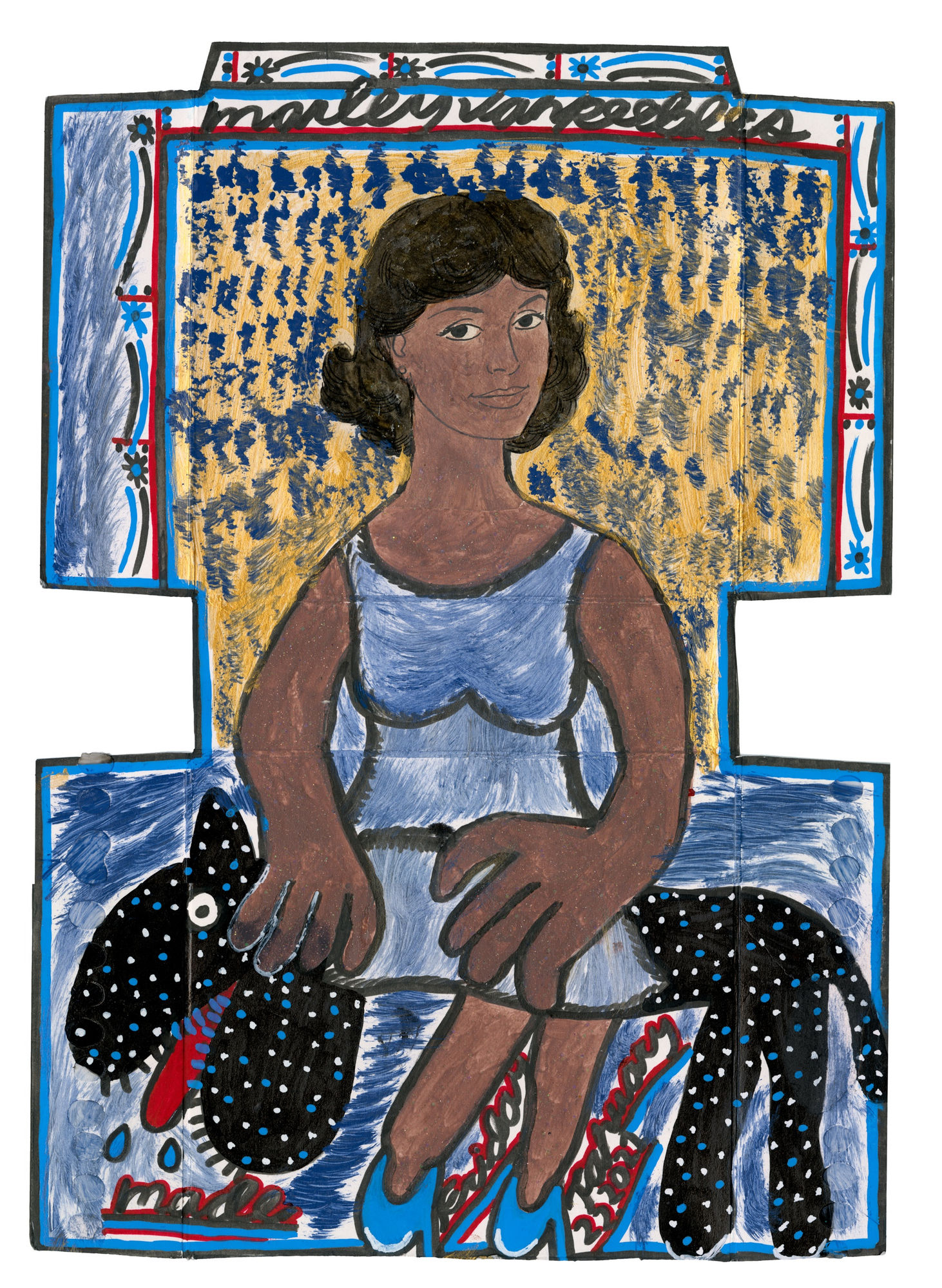 MARLEY VAN PEEBLES Woman With Bloated Fingers and Spotted Pet , 2021