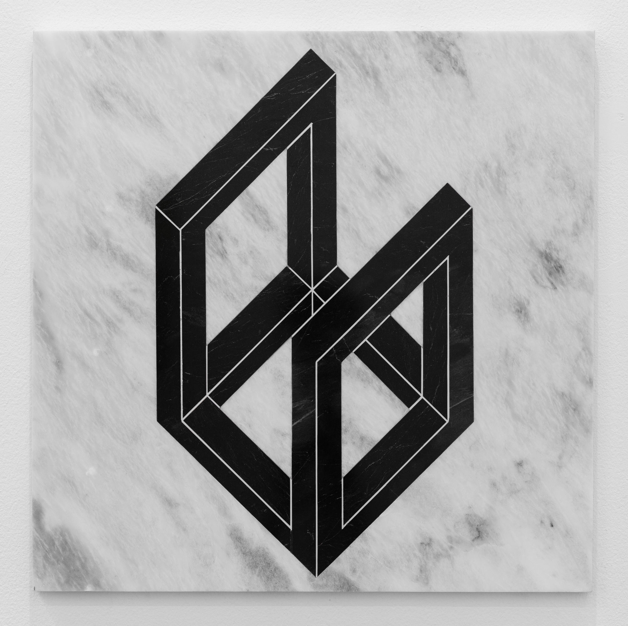 Hamra Abbas Open Cube: After LeWitt 8, 2019 Marble 61 x 61 cm 24 x 24 in