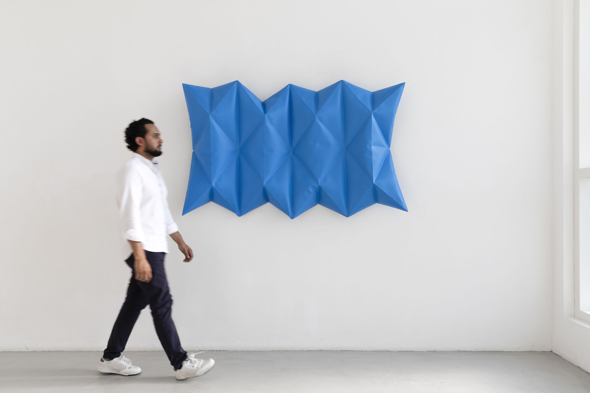Shaikha Al MazrouUnfolded Creases, 2022 Wet coated steel 100 x 164 x 20 cm 39 3/8 x 64 5/8 x 7 7/8 in