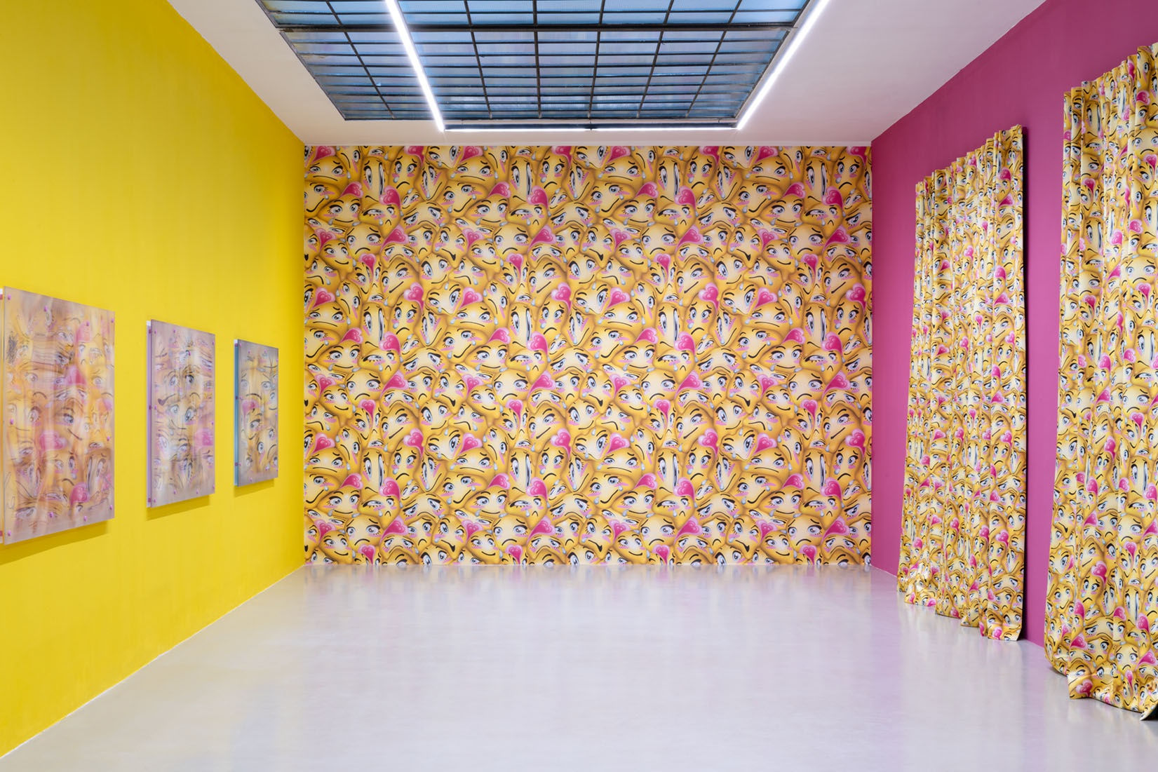 Installation View, Rachel Maclean, i'm 2 happy!, curated by Phoebe Cripps, 2021