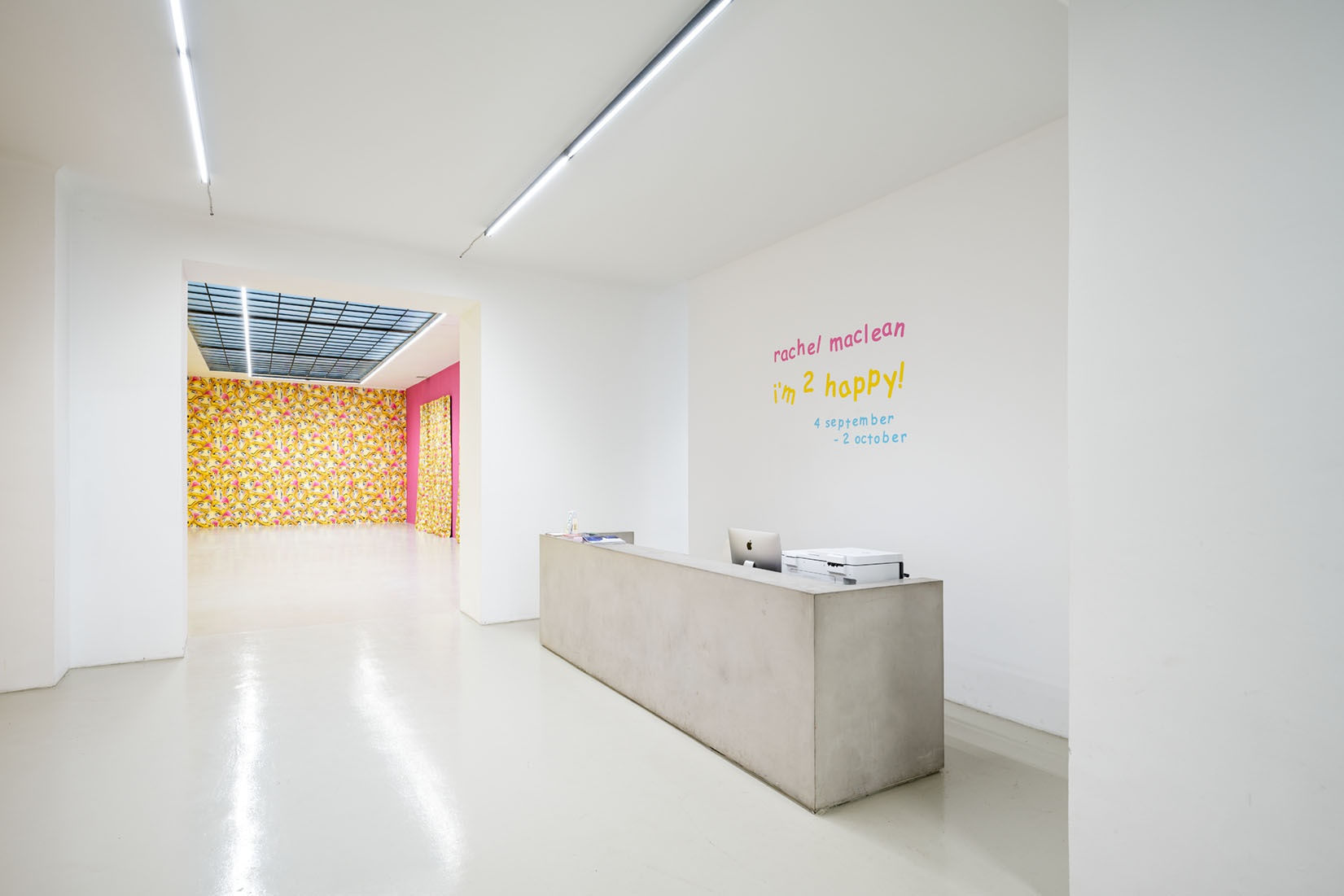 Installation View, Rachel Maclean, i'm 2 happy!, curated by Phoebe Cripps, 2021