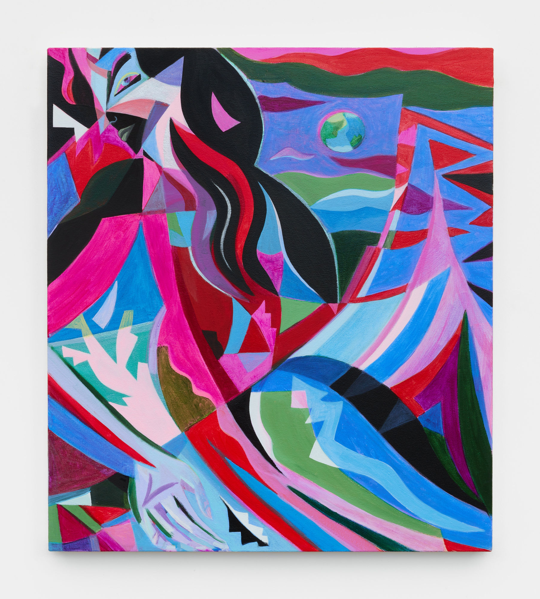 Mira Dancy, Earthlit, 2022, 86.4 × 76.2 cm / 34 × 30 in, Acrylic on canvas