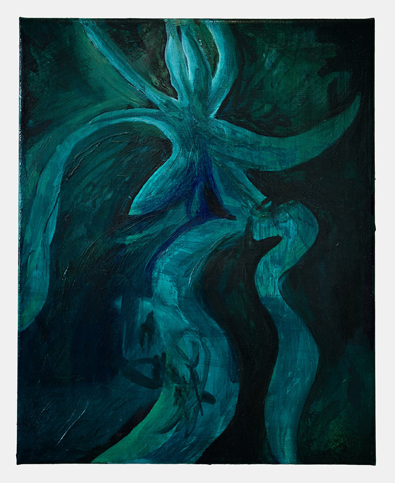 Tim Vormbäumen Ghost Orchid, 2025 Oil on canvas and firnis 50 × 40 cm