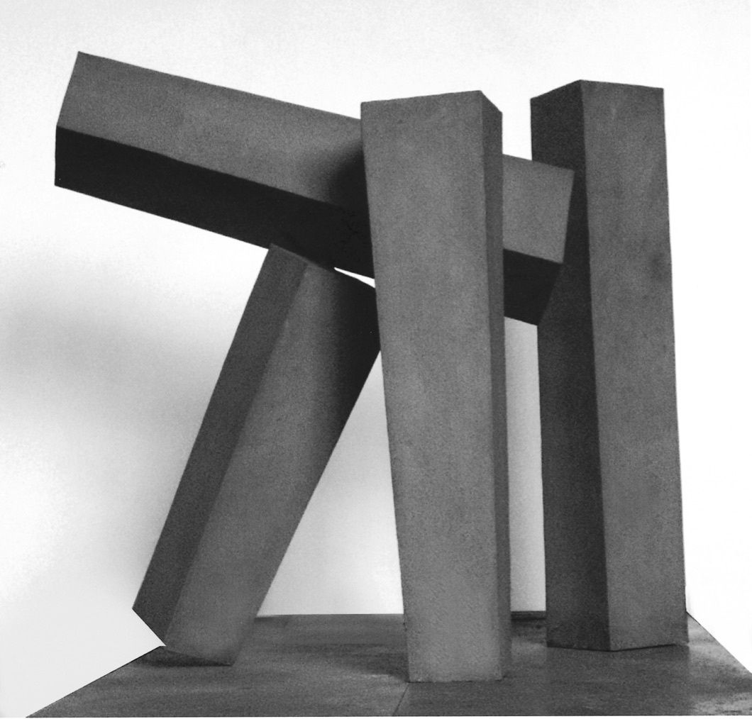 S.F. 74 B (modello), 2001, acciaio ossidato, cm 137x140x100