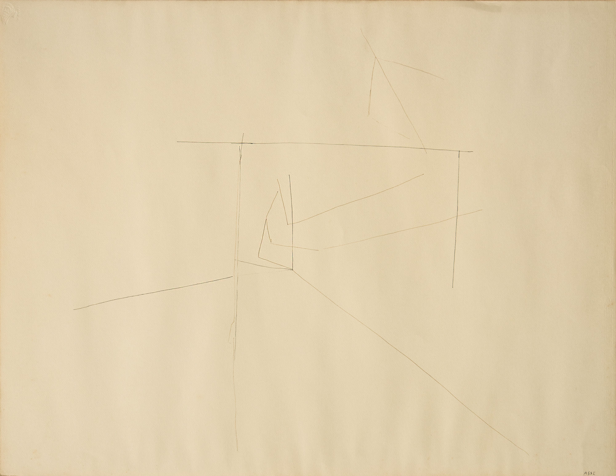 Senza Titolo, 1959, inchiostro su carta, 50x64.8 cm