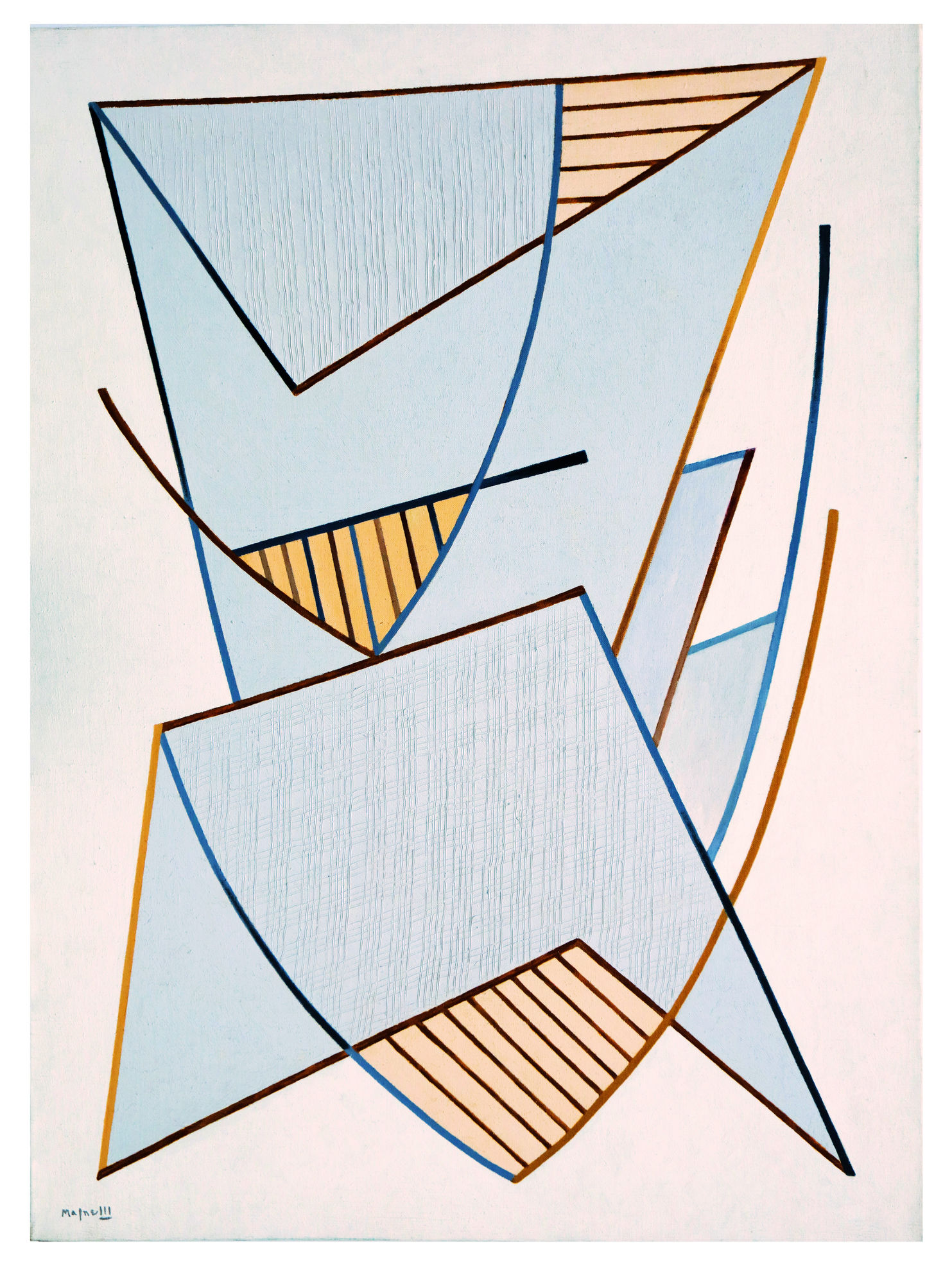 Regards Animés N°2, 1958, olio su tela, cm 130x97