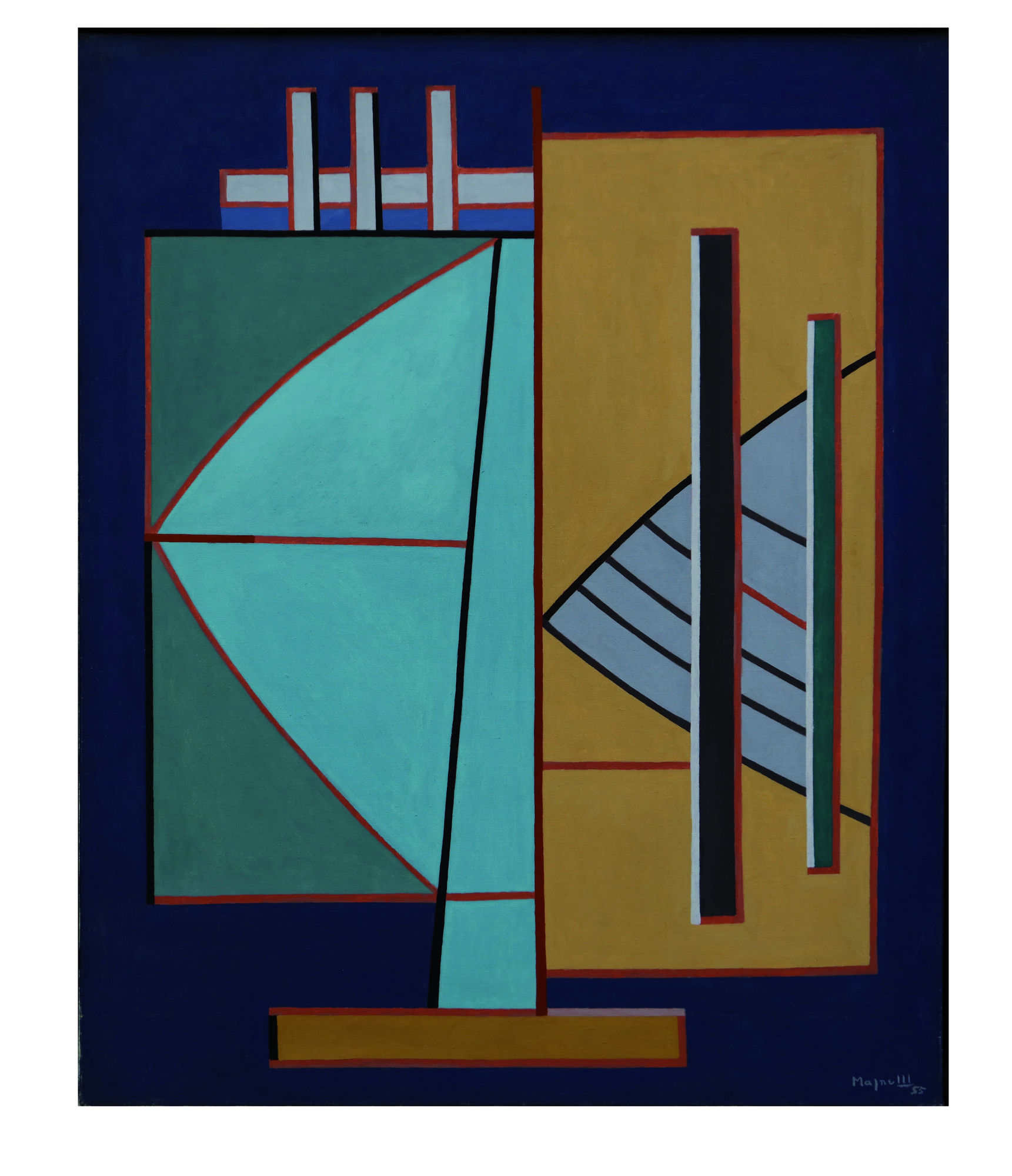 Temps Reglés, 1955, olio su tela, cm 100x81