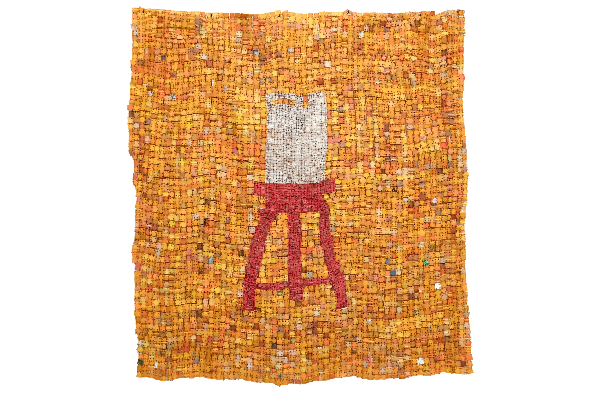 Serge Attukwei Clottey STILL LIFE II, 2024 cm 213 x 213 plastiche e fili di rame
