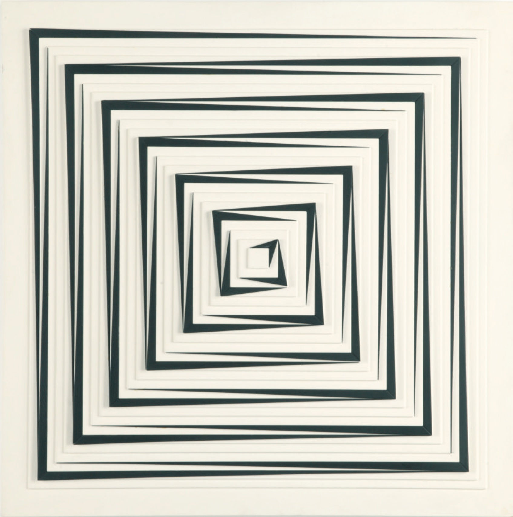 n. 208 A, 1974,legno verniciato, cm 56x56x9,5