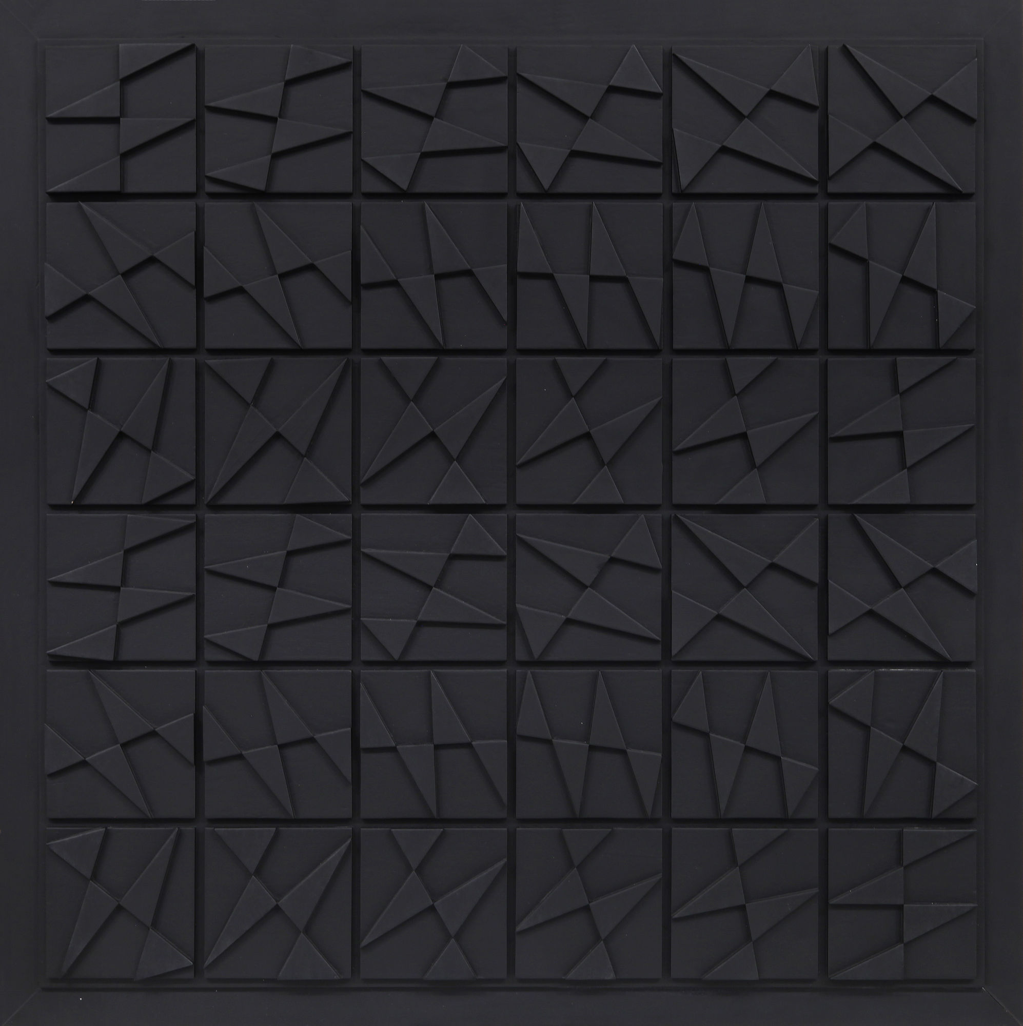 n. 223, 1974, legno verniciato cm 56x56x4