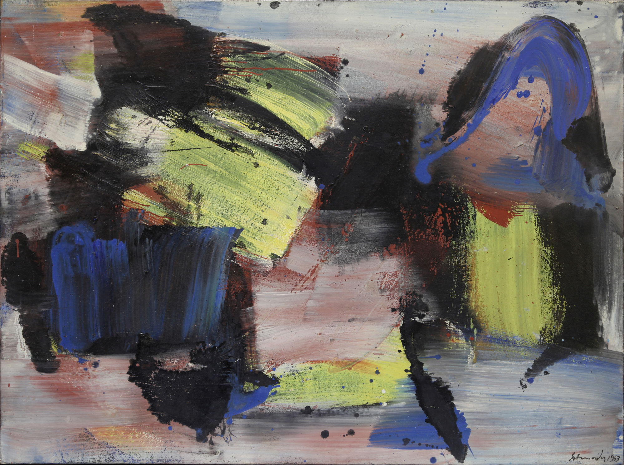 Opus 86 G , 1963, olio su tela, cm 97X130