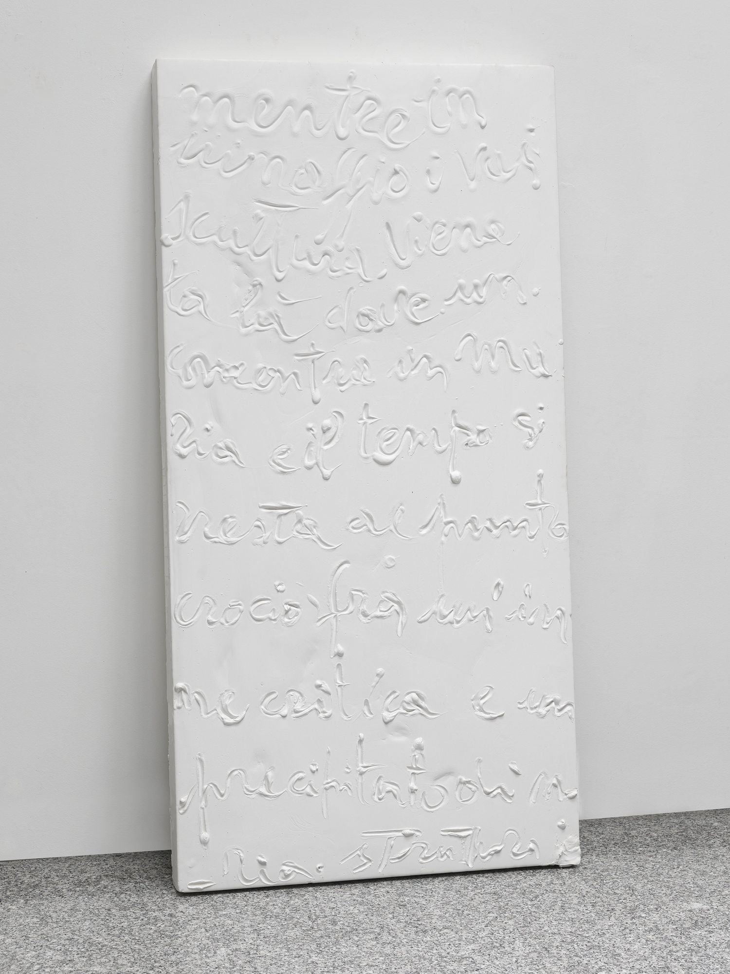 Pagine Intime, 2008, gesso e polistirolo, cm 200x100x10