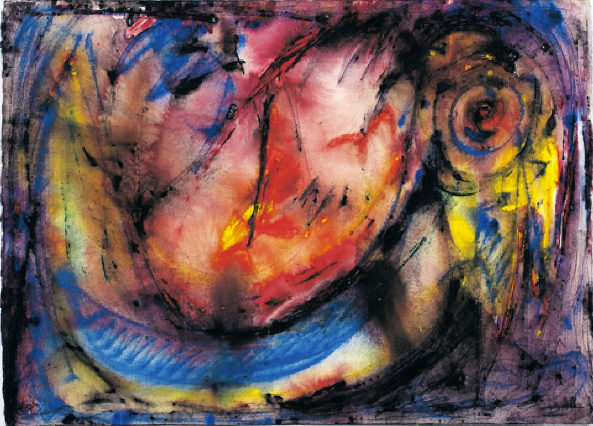 Fugl Fra Universet, Jerusalem, 1979, acquarello su carta, cm 56X78