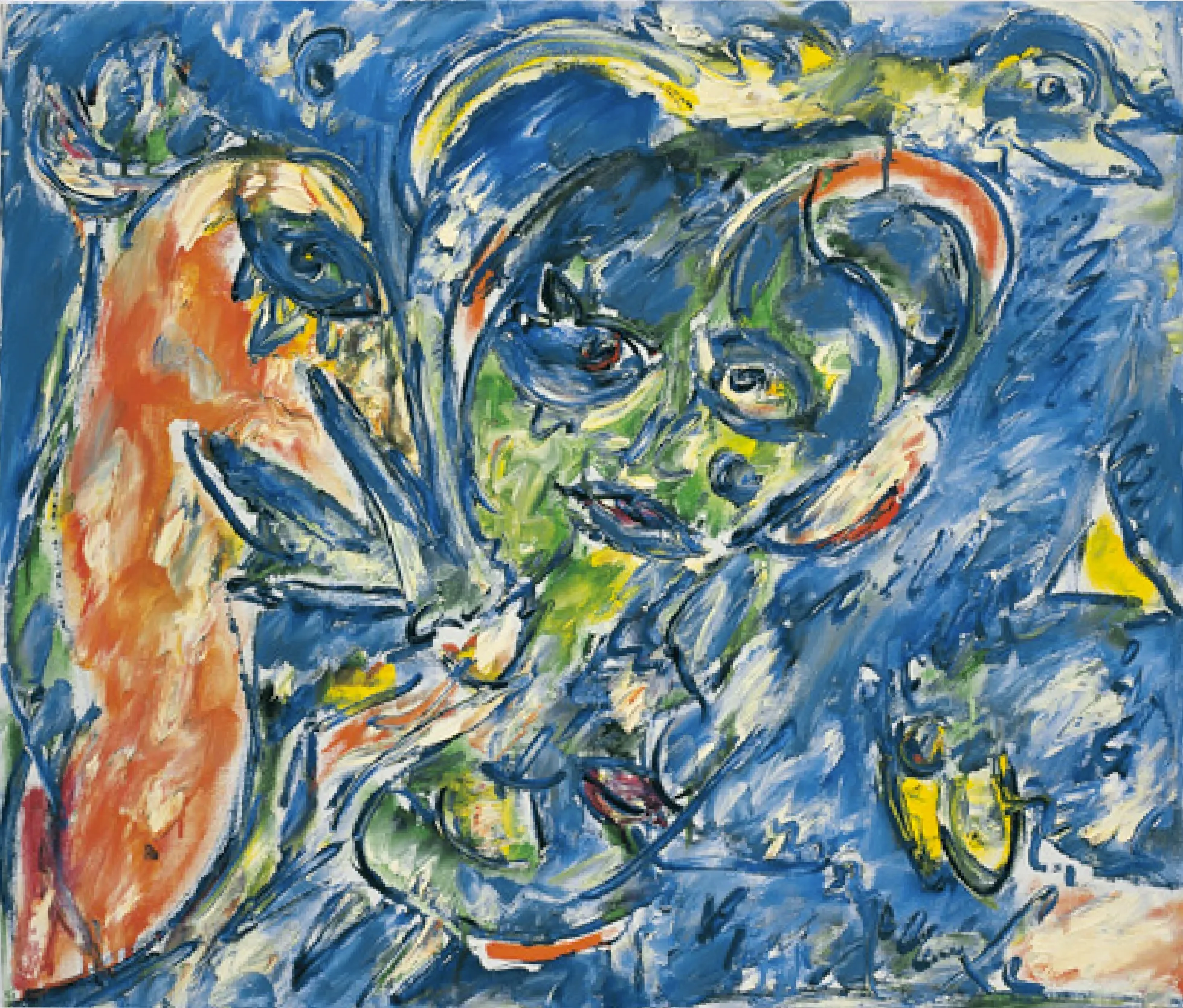 No Title, Molesmes, 1985, olio su tela, cm 60X70