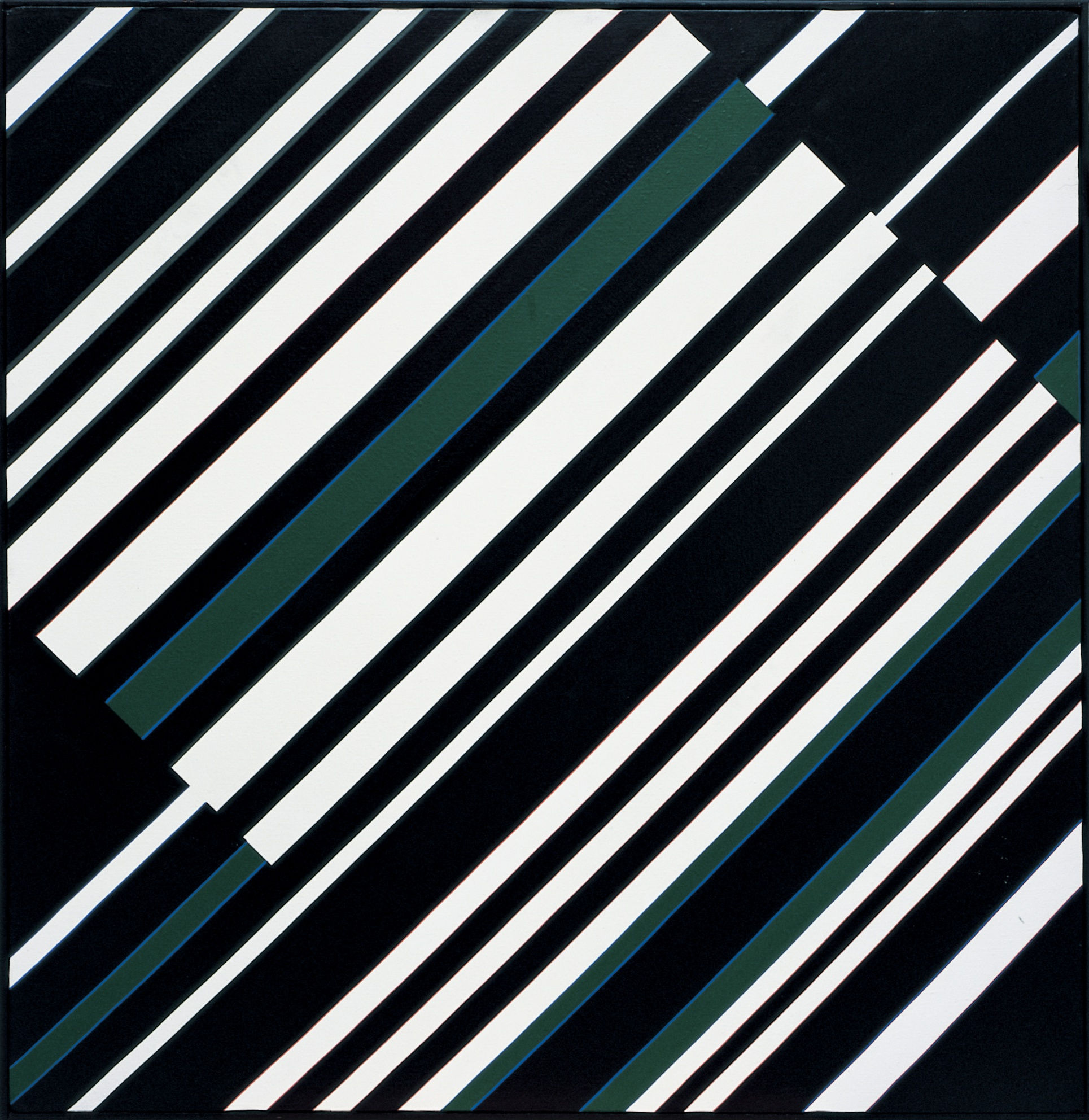 Gr Ne Ffnungen Endg L Sung, 1965, acrilico su tela, cm 128X125