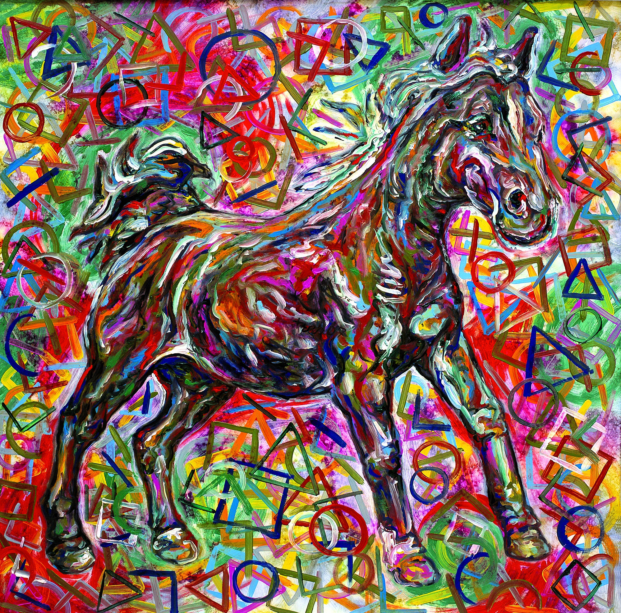 Il Desiderio di Jeannine, 2008, olio su alluminio, cm 80x80