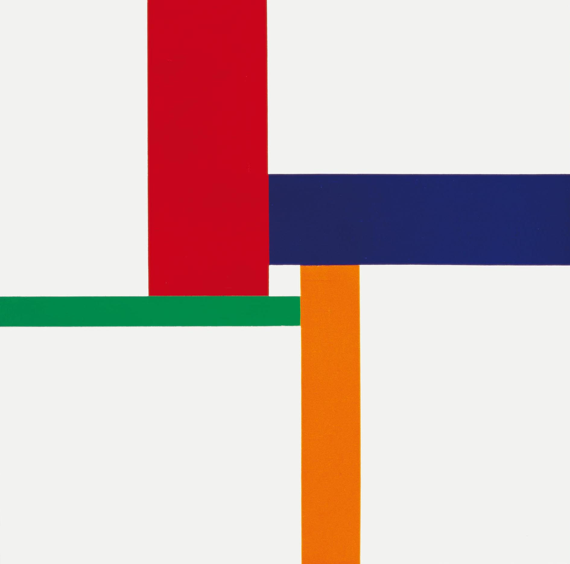 farbprogression um weissen keon, 1970, olio su tela, cm 62x62