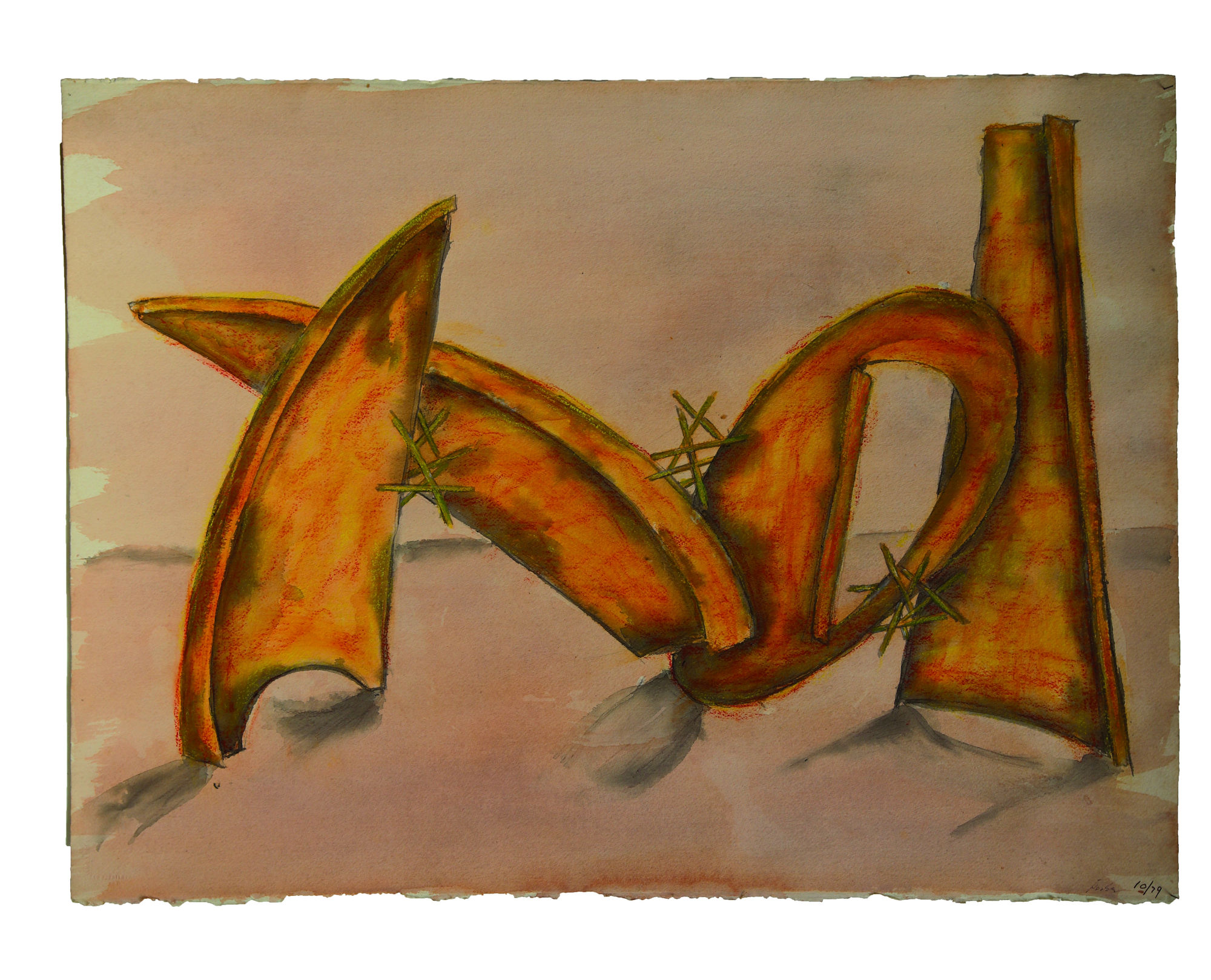 35. Four Poles 10/79, 1979, tecnica mista, cm 56,5X76