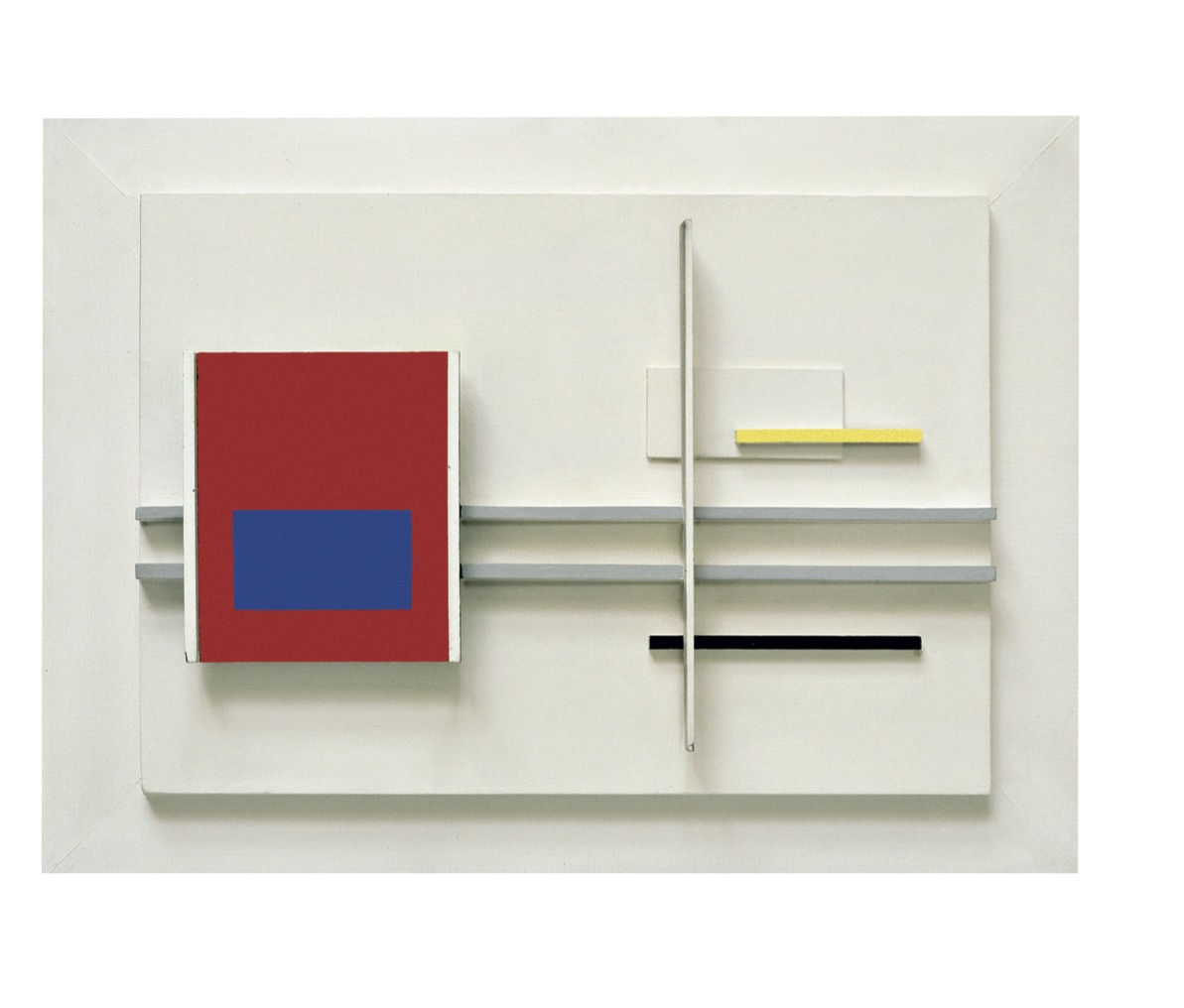 Composition spatio-temporelle n°6, Meudon Val Fleury, 1963-70, olio su legno, cm 48x68,5