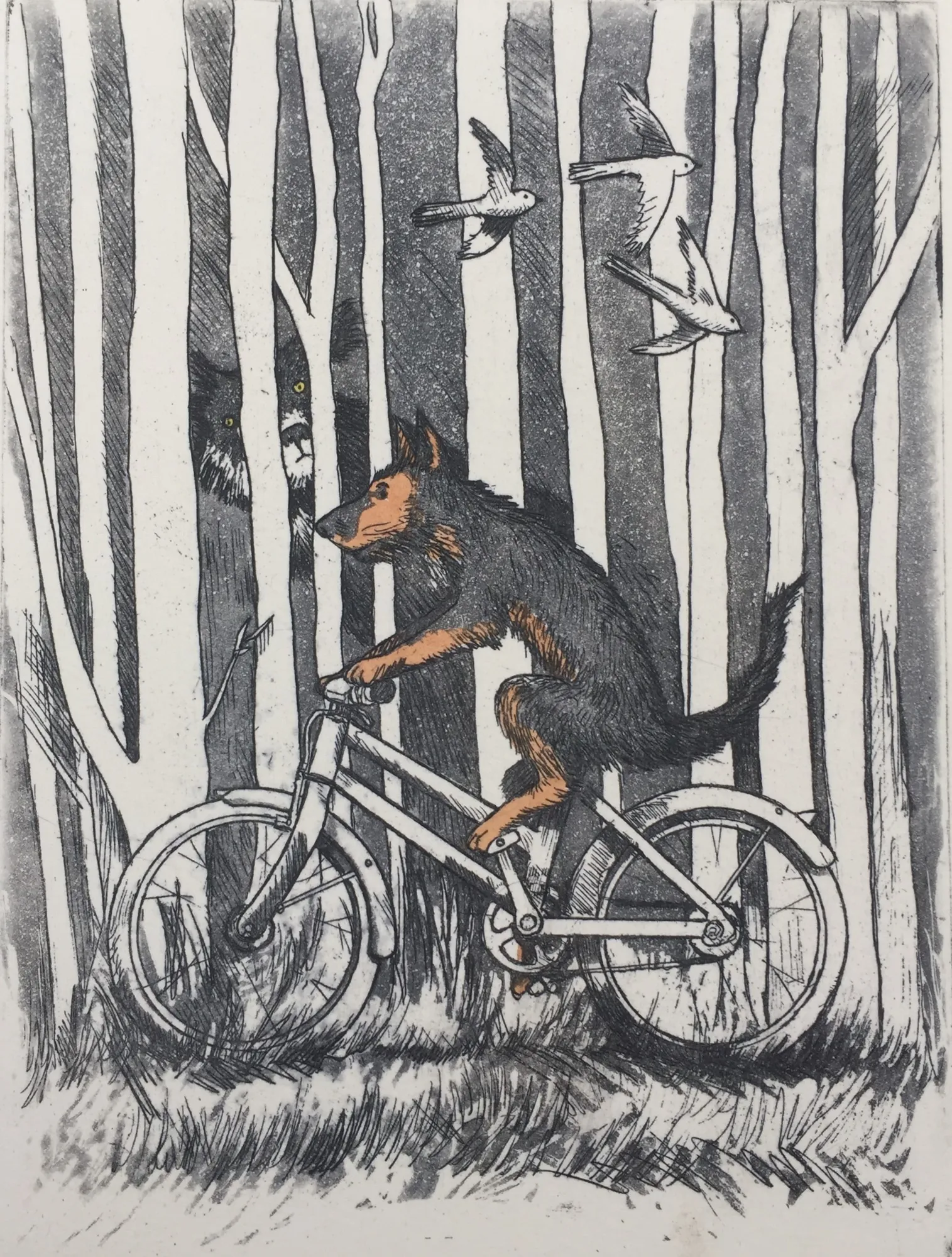 Kevin Maddison, Dog on a Bike, 2020