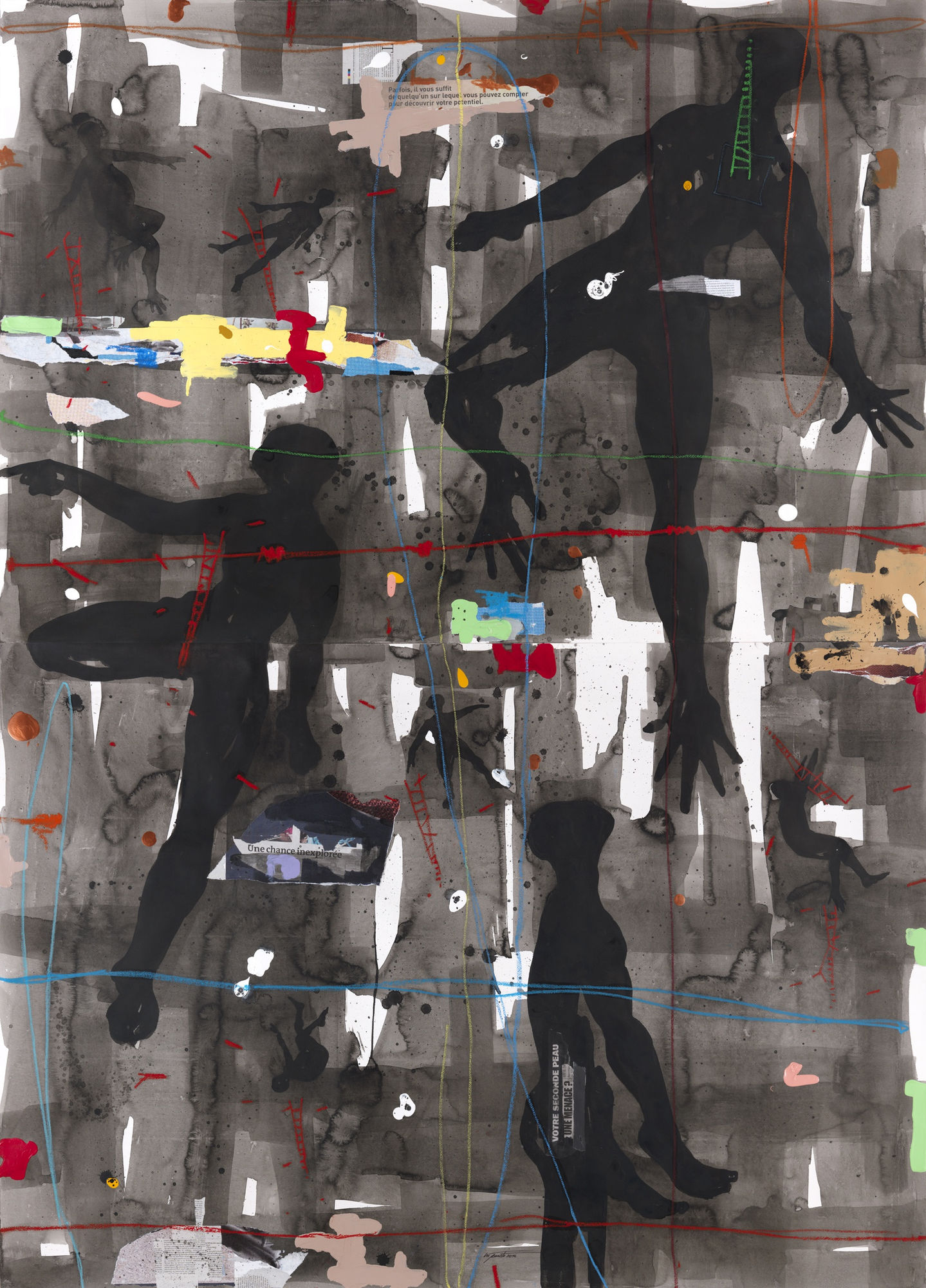 Nù Barreto Entre le rouge du fil et le fil rouge (dyptique), 2016