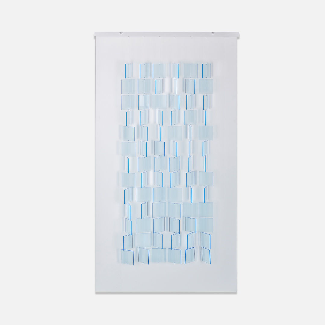 Julio Le Parc, Mobile Translucide Bleu, 2017