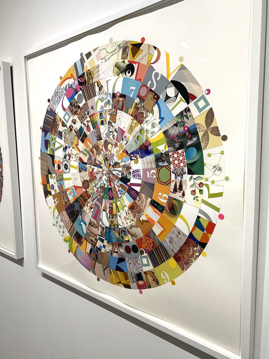 installation shot of "Parallel Pursuits" group exhibition