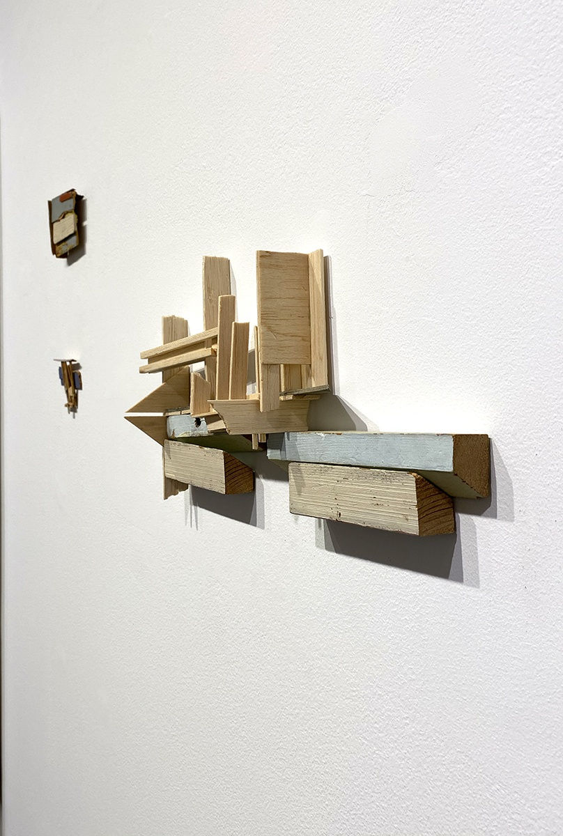 installation shot of "Parallel Pursuits" group exhibition