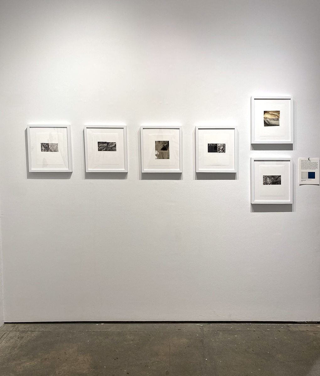 installation shot of "Parallel Pursuits" group exhibition