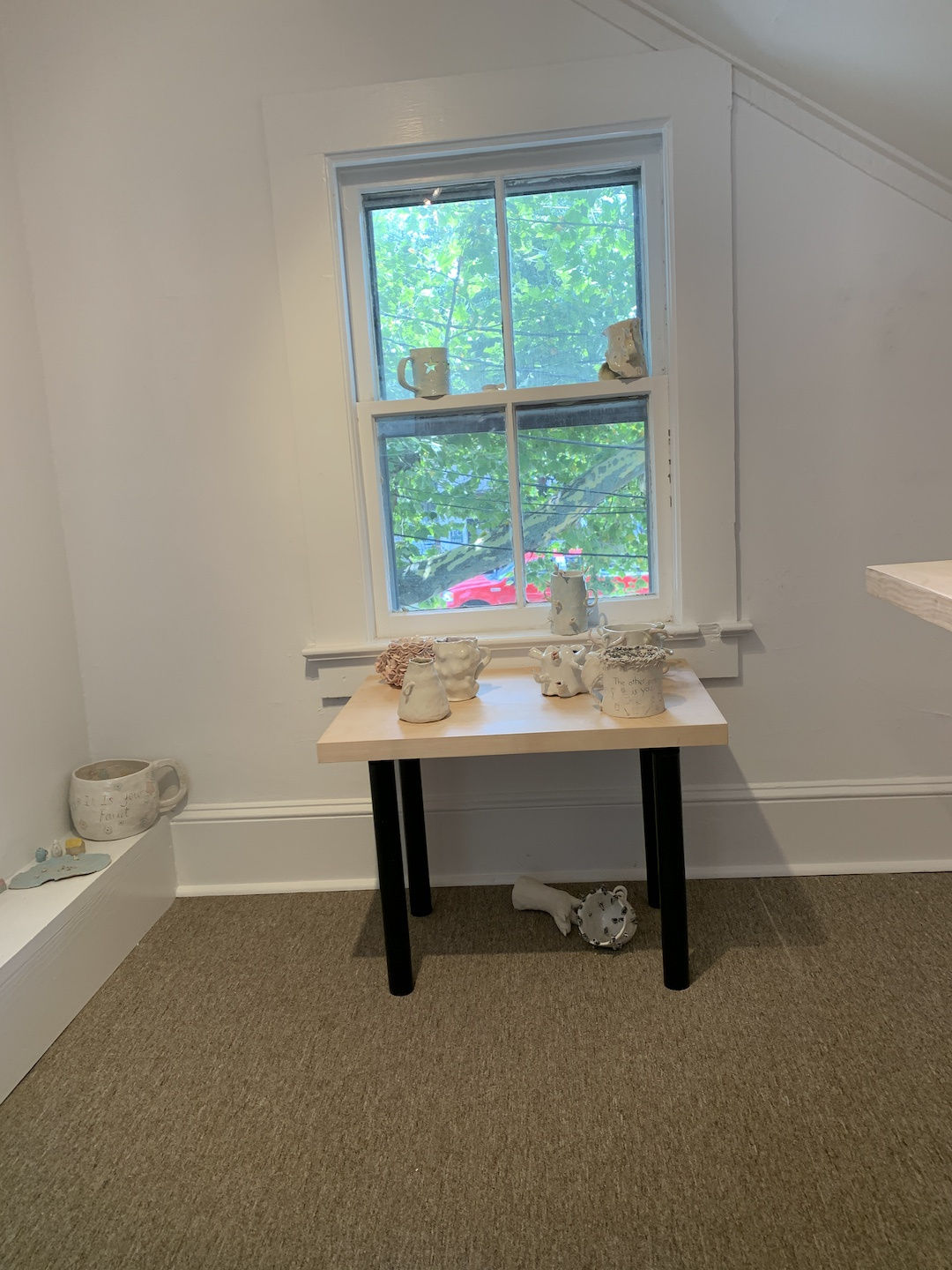 Installation views of Monica Banks ceramics