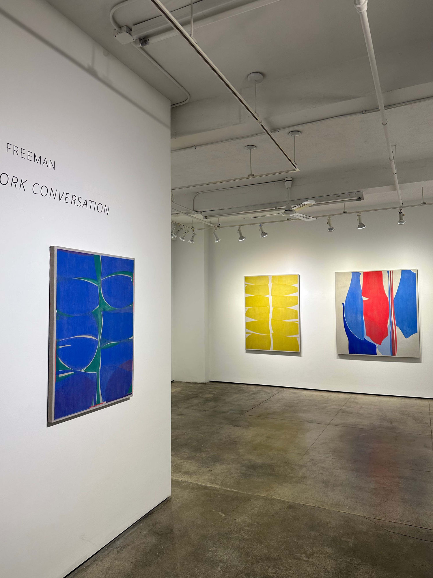Installation shots of Joanne Freeman's exhibition "New York Conversations" January 5th to February 11th 2023