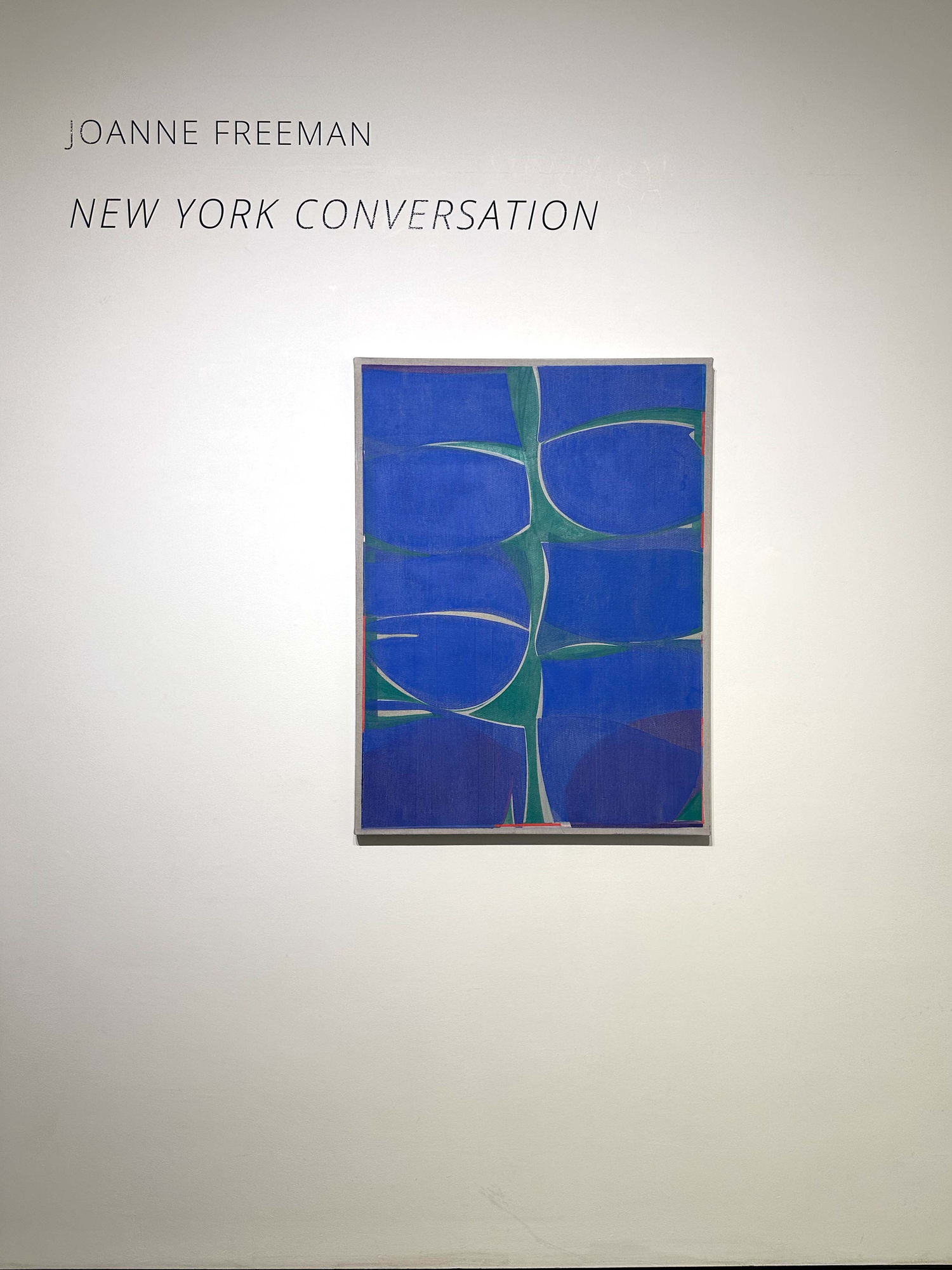 Installation shots of Joanne Freeman's exhibition "New York Conversations" January 5th to February 11th 2023