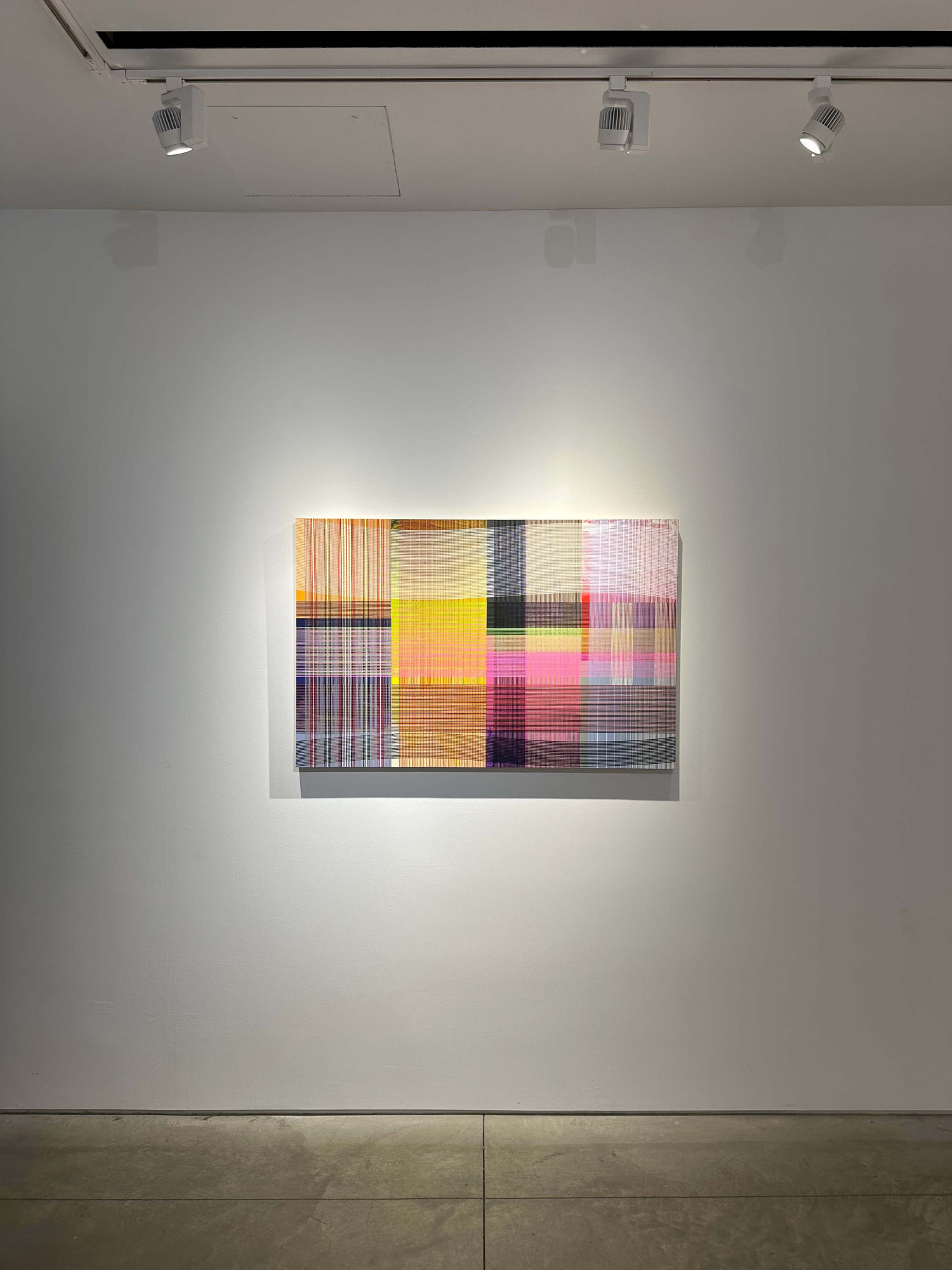 photo of an installation with one abstract painting visible