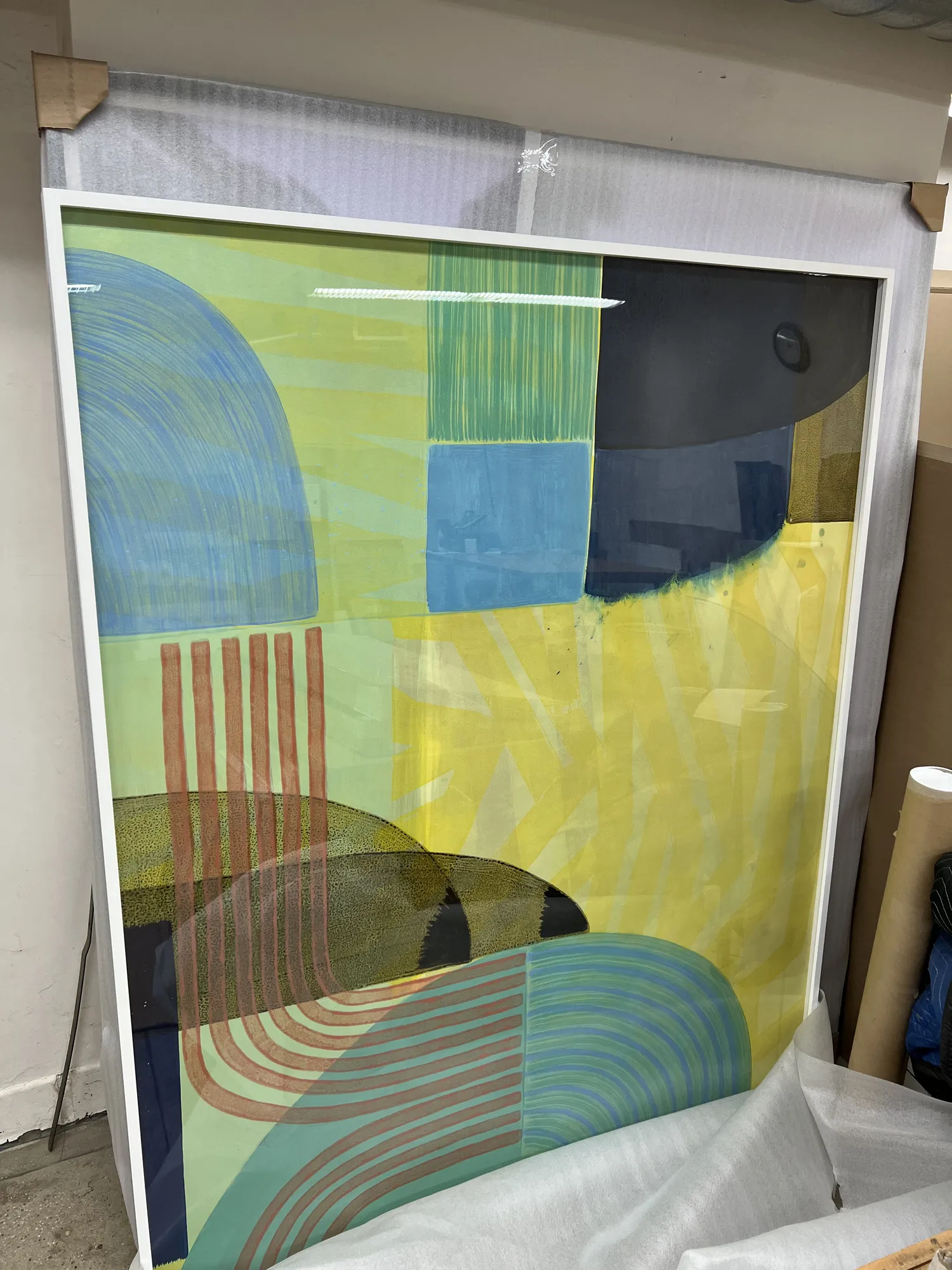 View of Ky Anderson's painting in client's home